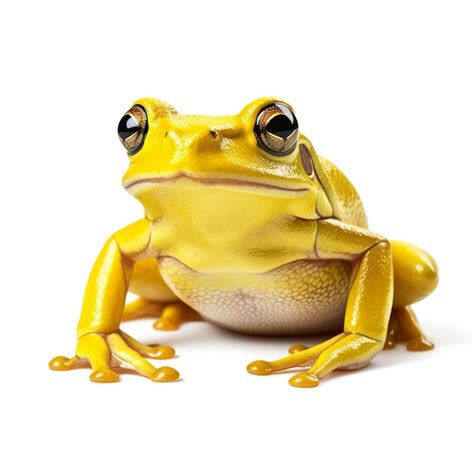 Premium Ai Image A Frog With A Yellow Body And A Black Eye