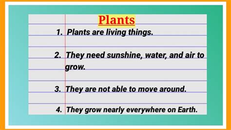 20 Lines On Plants In English Few Lines On Plants Essay On Plants In