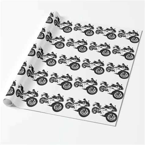 Flaming Motorcycle Wrapping Paper Atelier Yuwaciaojp