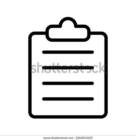 Clipboard Icon Checklist Vector Task Line Stock Vector Royalty Free