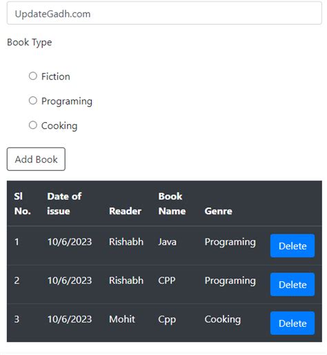 How To Build Library Management System Using Html Css And Javascript