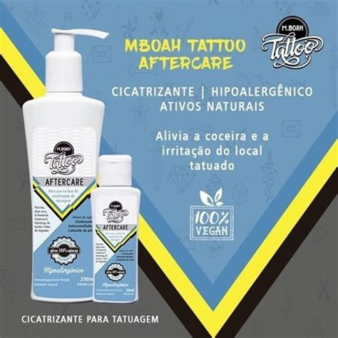 Mboah Aftercare Pomada Cicatrizante Tattoo 30ml Caixa 20un R 259