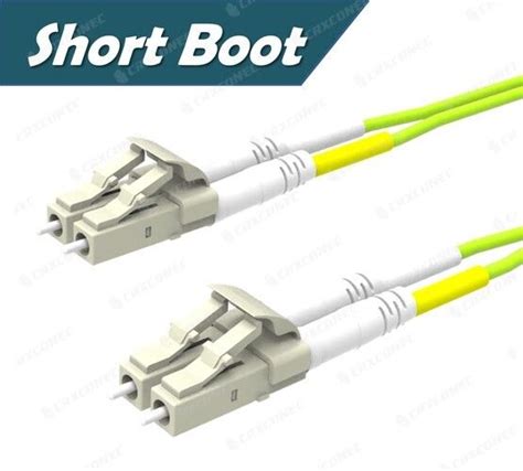 Om5 Multimode Lc To Lc Fiber Patch Cable Short Boot 10m Pvc Jacket Cable Assemblies And Wiring