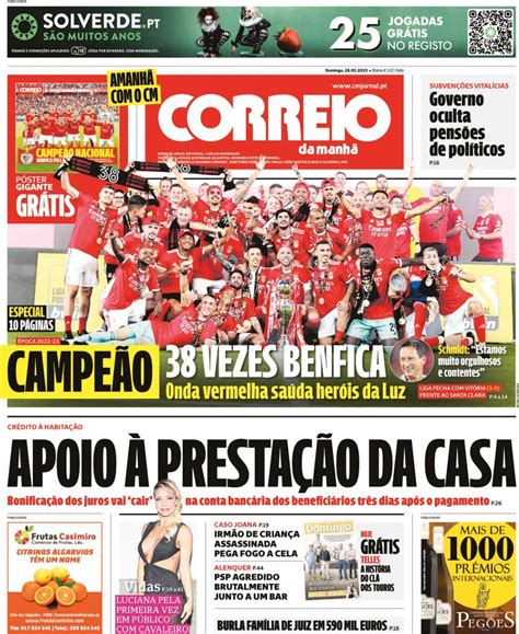 Capa Correio da Manhã 28 maio 2023 capasjornais pt