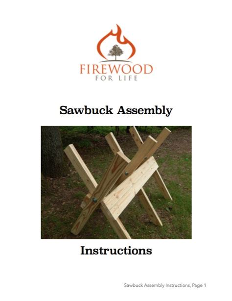 Sawbuck Plans - Free Plans To Build Your Own Sawbuck