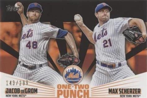 2023 Topps Series 1 One Two Punch Black 12P 15 Max Scherzer Jacob