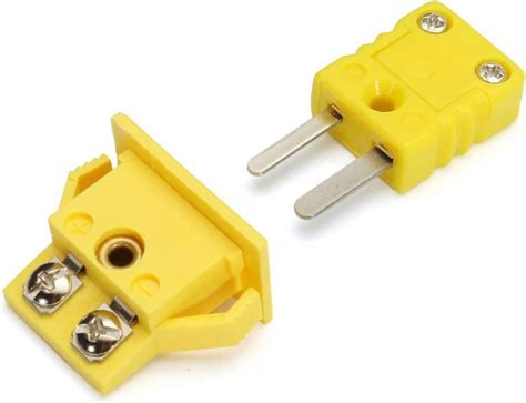 Amazon.com: SeaISee K-Type Panel Mount Thermocouple Miniature Socket and Plug Connector(Yellow ...