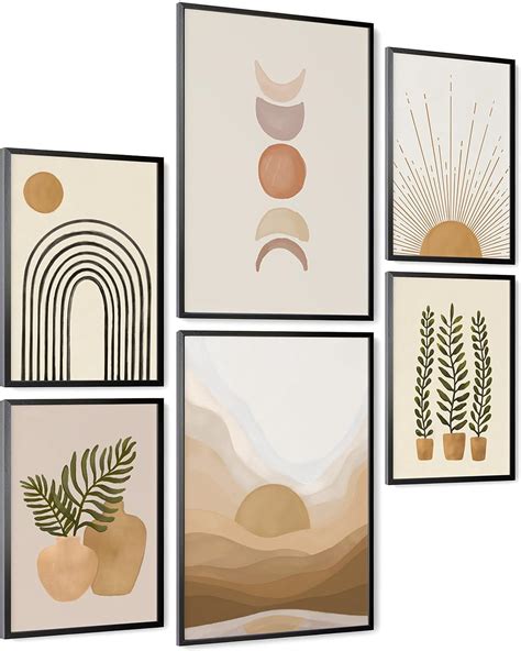 Mojoliving® Moderne Wandbilder Poster Set Boho Bilder Collage