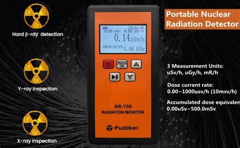 NR 750 Handheld Portable Nuclear Radiation Detector Geiger Counter β