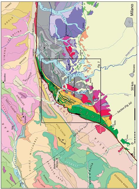 Geological Sketch Of The Westernmost Southern Alps And Of The Tectonic