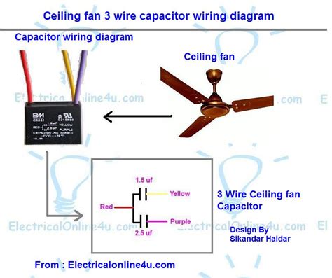 Ceiling Fan Wire Connection With Capacitor