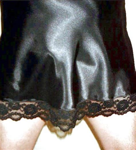 Ebony Satin Nightie ZB Porn