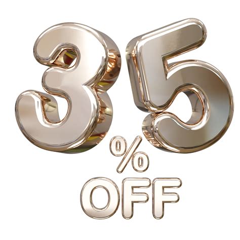 35 Percent Off Discount Sale 3d Rendering Text Illustration 33158364 Png