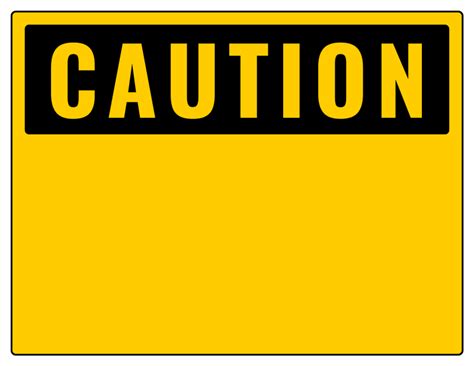 Caution Signs: Printable Templates (Free PDF Downloads)