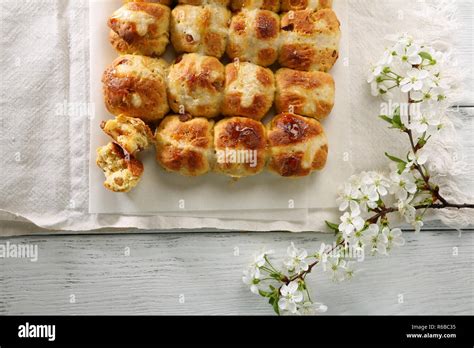 Easter Hot Cross Buns Stock Photo Alamy