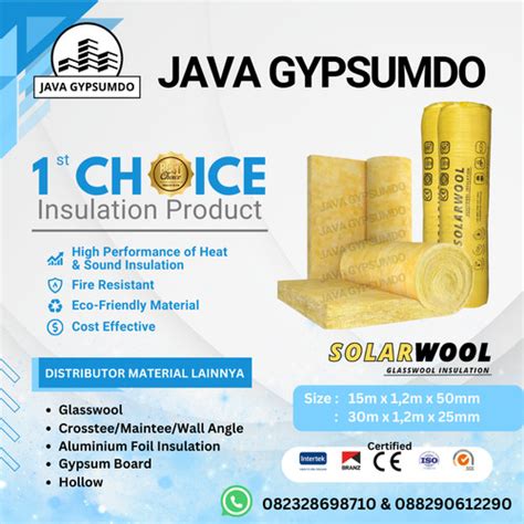 Jual Glasswool Peredam Suara Kg Tebal Mm Mm Peredam Suara