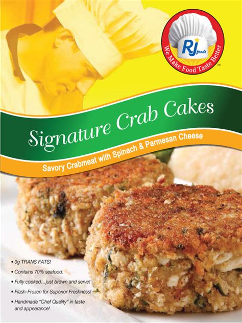 Signature Crab Cake Product Sheet Front June Rj Foods