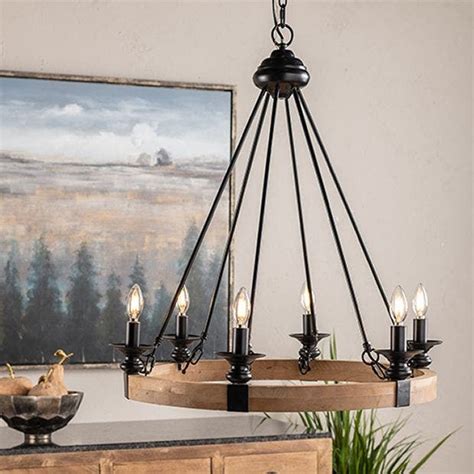 Stately Lodge Chandelier Antique Farmhouse