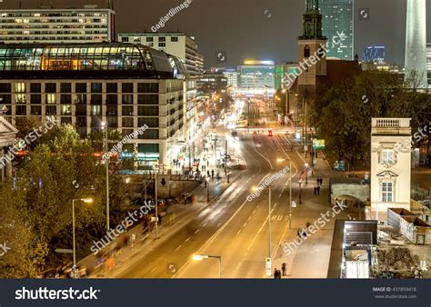 Berlin Skyline Night Aerial View Stock Photo 437859418 | Shutterstock