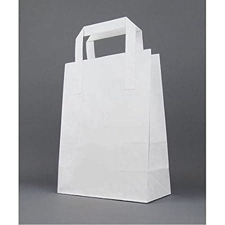 The Paper Bag Company Brown Paper Carrier Bags With Flat Handles Pack