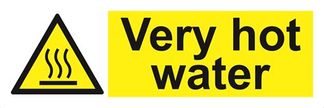 Hazard Sign Danger Very Hot Water Products Traconed