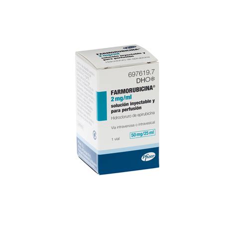 Farmorubicina 2 Mg Ml 1 Vial Solucion Inyectable Y Para Perfusion 25 Ml