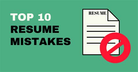 Jobs Monster The 10 Worst Resume Mistakes To Avoid