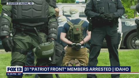 31 Patriot Front Members Arrested In Idaho Fox 13 Seattle Youtube