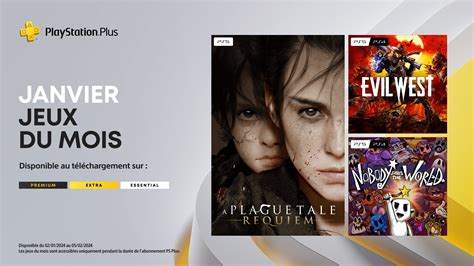 Les Jeux Mensuels Playstation Plus De Janvier A Plague Tale Requiem Evil West Nobody Saves