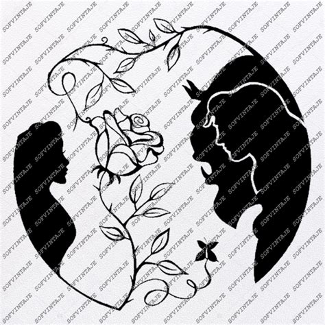 Free Beauty And The Beast Svg File Beauty And The Beast Silhouette ...