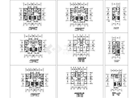 某地区多层住宅建筑户型设计方案施工cad图纸住宅小区土木在线