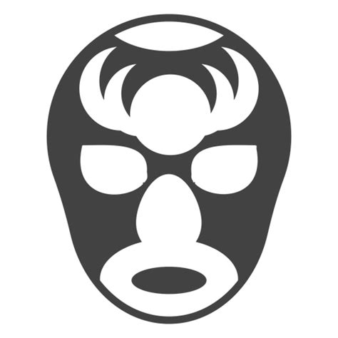 Dise O Png Y Svg De Silueta Detallada De Cuerno De M Scara De Luchador