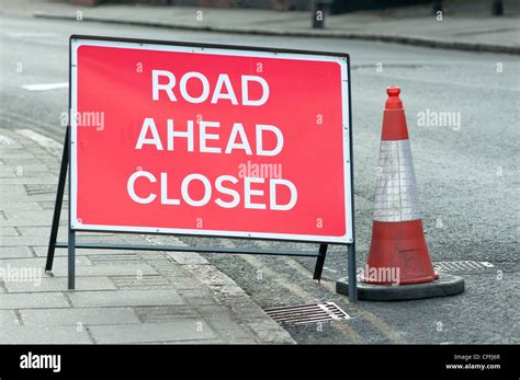 Road Ahead Closed Stock Photo - Alamy