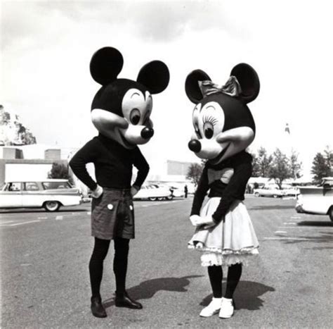 Retro Pic Mickey And Minnie Disneyland 1955 Vintage Disneyland