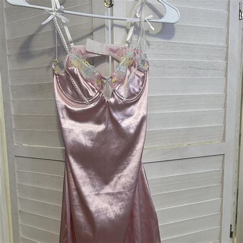 Pink Floral Lingerie Dress Looks Like A Princess Depop