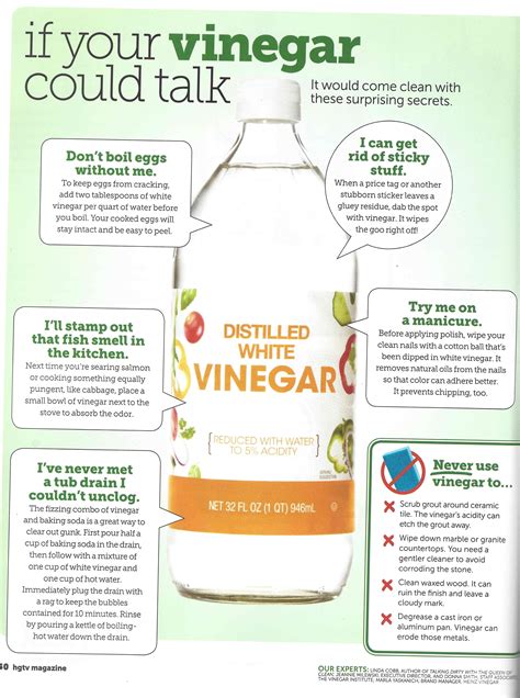 Some Of The Many Uses Of White Vinegar Natural Cleaning Supplies