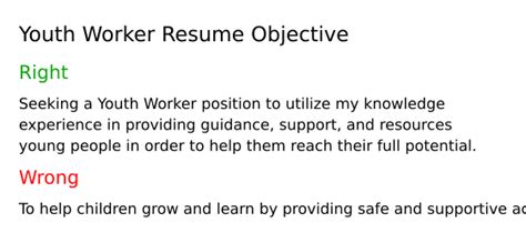 Top Youth Worker Resume Objective Examples Resumecat