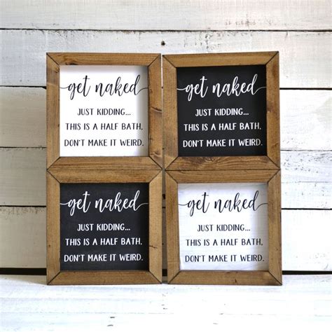 Get Naked Bathroom Sign By HouseToHomeShopCo On Etsy Https Etsy
