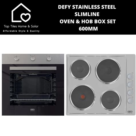 Defy Stainless Steel Slimline Oven And Hob Box Set 600mm Dcb849e Top