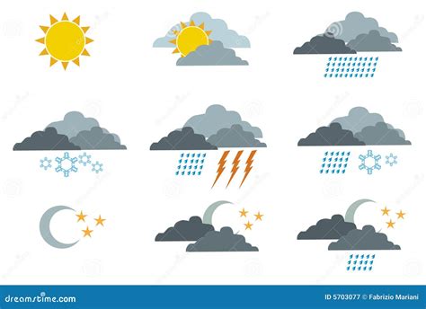 Symbolen 1 Van Het Weer Vector Illustratie Illustration Of Koude 5703077