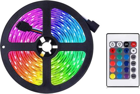 Fita Led 3528 Rgb Colorida 5 Metros 16 Cores Fonte E Controle Global