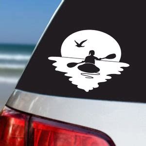 Kayak Car Decal. Girl Kayaking. - Etsy