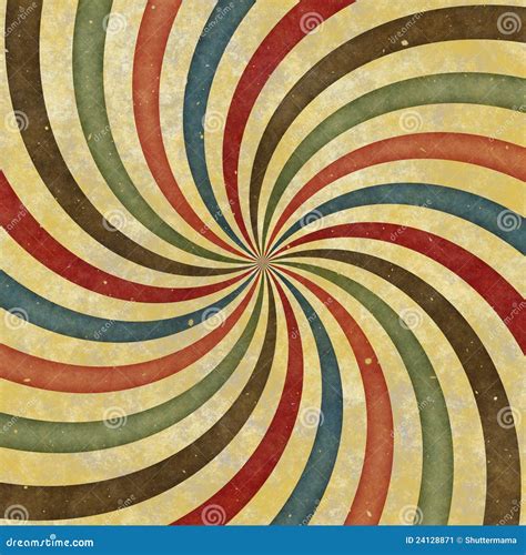 60 S 70 S Retro Swirl Funky Wild Spiral Rays Stock Illustration