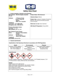 Material Safety Data Sheet Msds Wd Material Safety Data Sheet