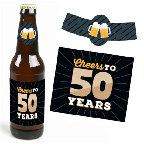 Big Dot Of Happiness Cheers Beers To 50 Years 50th Birthday 6 Beer