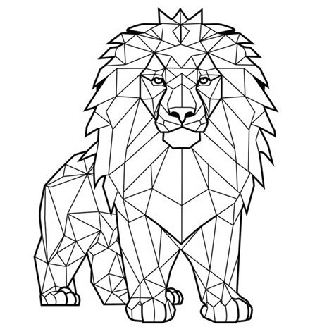 Un Dessin En Noir Et Blanc D un Lion Avec Une Couronne Sur Sa Tête