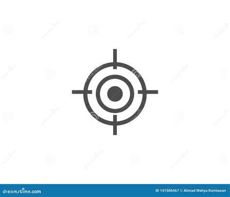 Red Aim Icon Target And Arrow Concept Perfect Hit Composition Cross