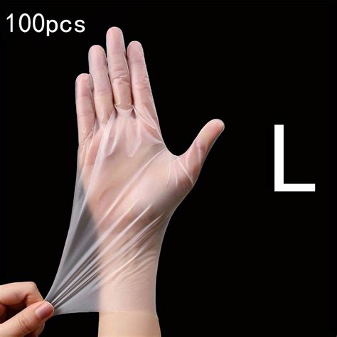 100pcs Disposable Gloves Tpe Thickened Durable Pvc Golves Food Grade