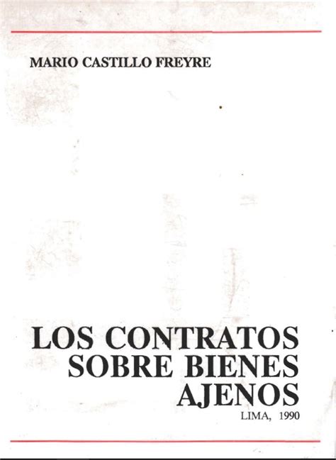 Los Contratos Sobre Bienes Ajenos Estudio Mario Castillo Freyre Abogados