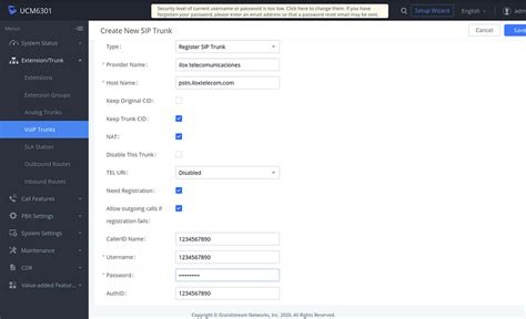 Configuracion Troncal Sip En Conmutadores Ucm Grandstream Ilox